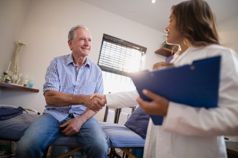 man seeing a doctor