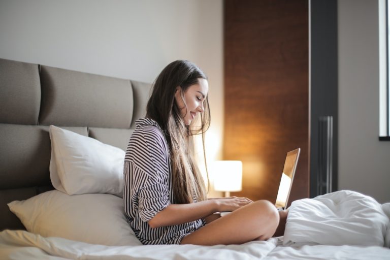 woman with laptop